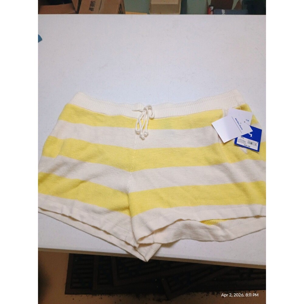 Womens striped sweater shorts - Joylab XXL